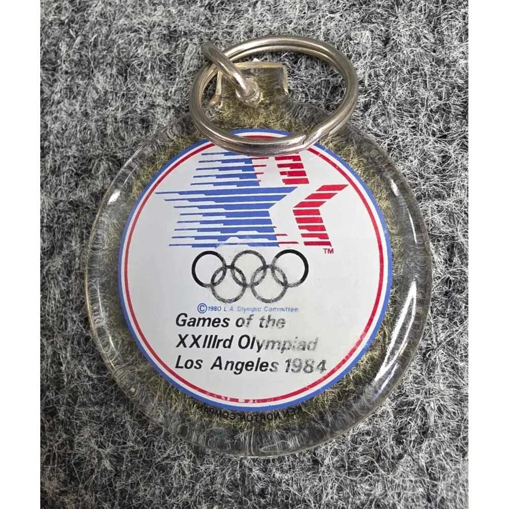 1984 Olympic Games Los Angeles Keychain With Sam The Eagle Mascot